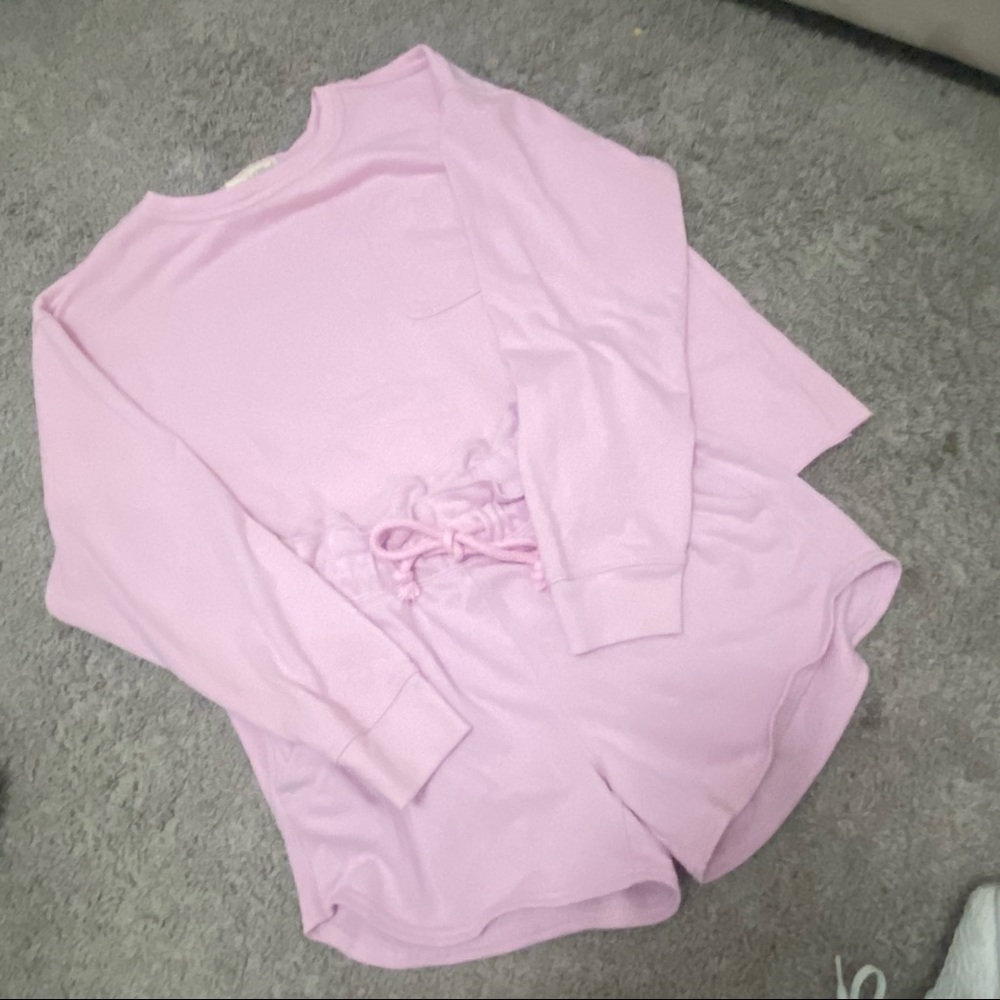 Universal Threads Pink Loungr Set Size Medium Top, Size XS Shorts